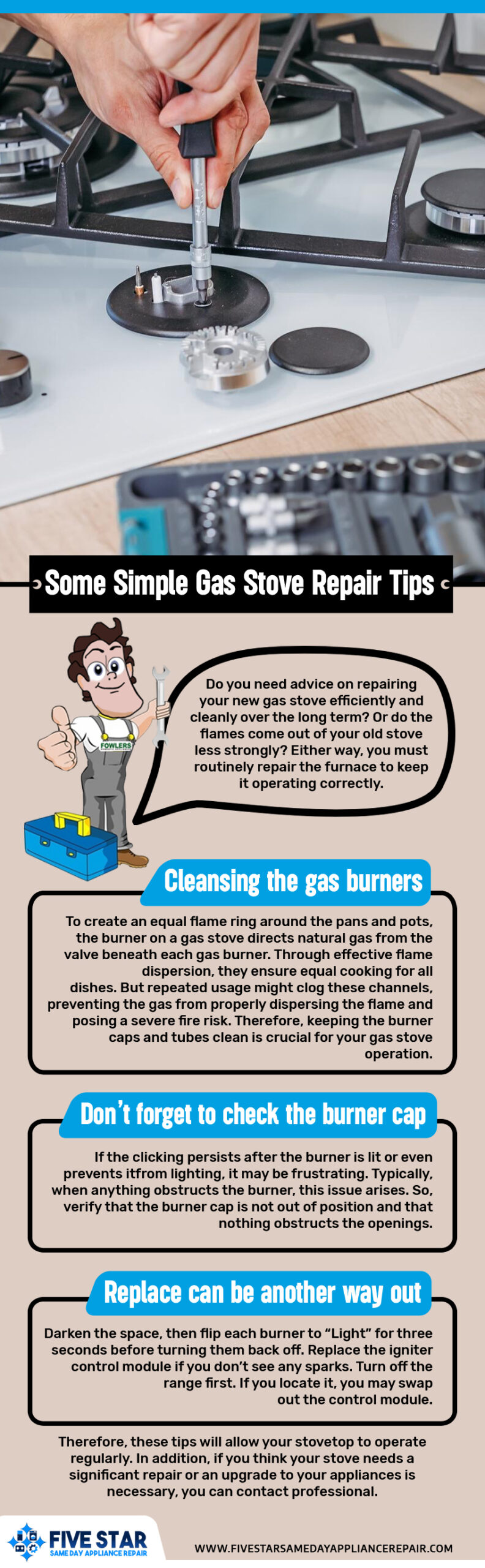 gas stove repair tips